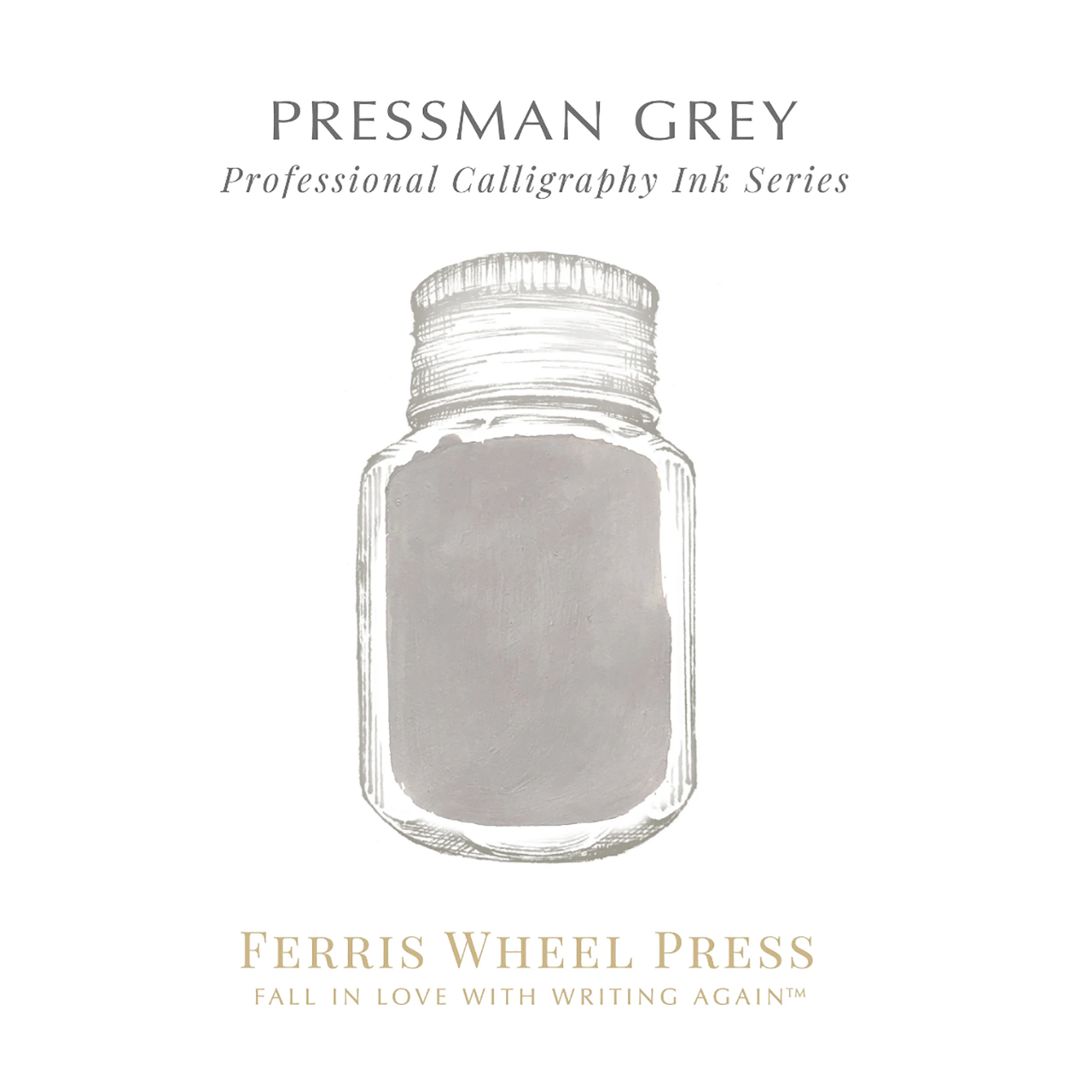 28 ml Kalligraphietinte – Pressman Grey
