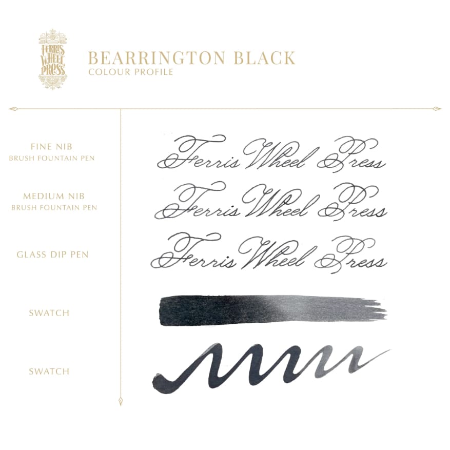 38ml Fountain Pen Ink Bearrington Black - Ink