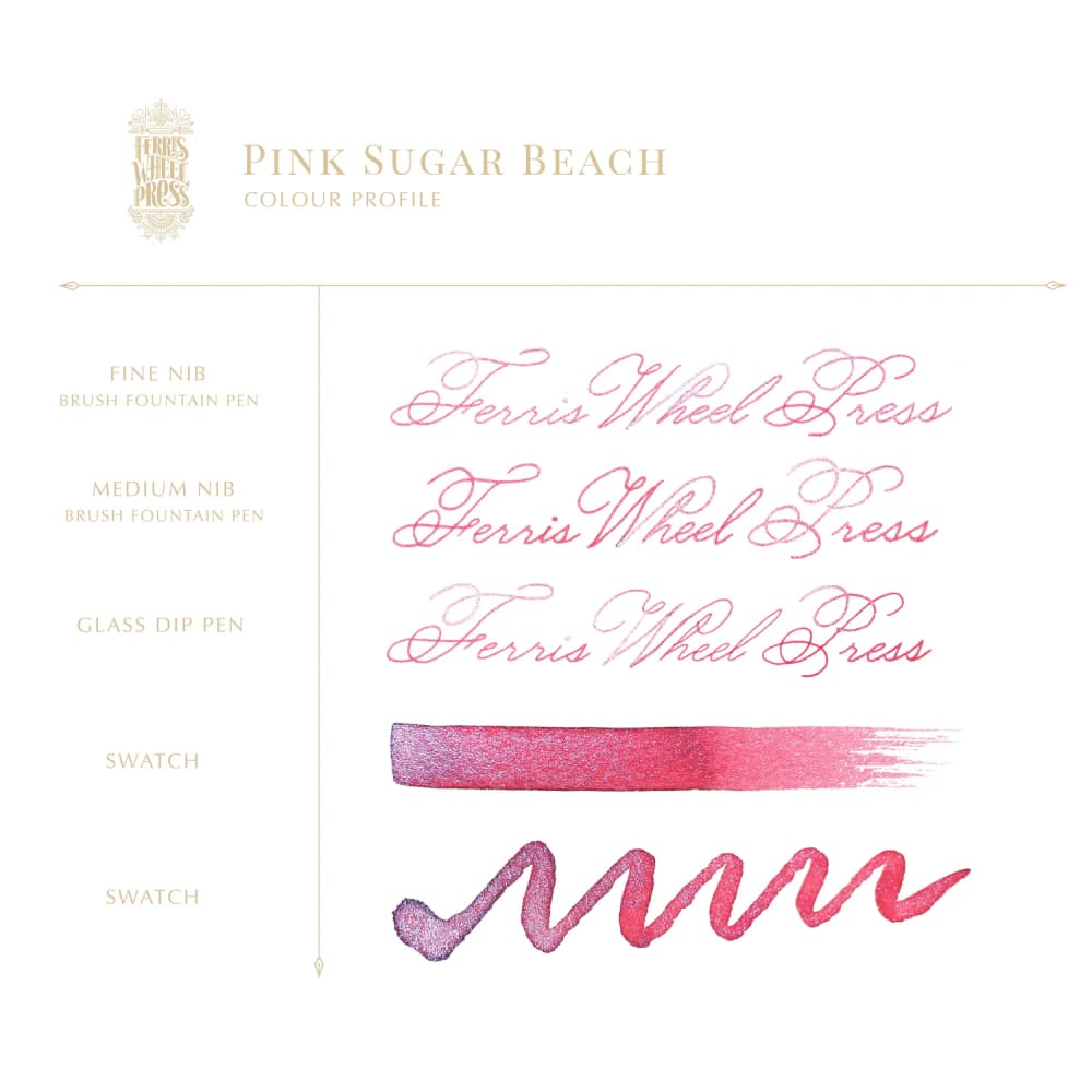 38ml Fountain Pen Ink - Pink Sugar Beach - Ink