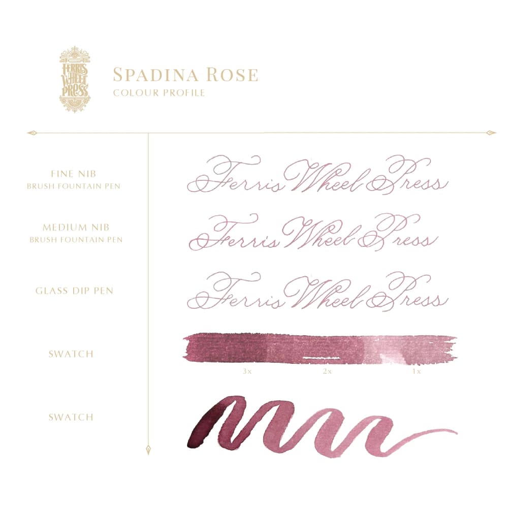 38ml Fountain Pen Ink - Spadina Rose - Ink