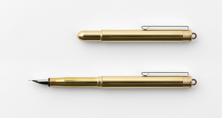 brass fountain pen traveler's