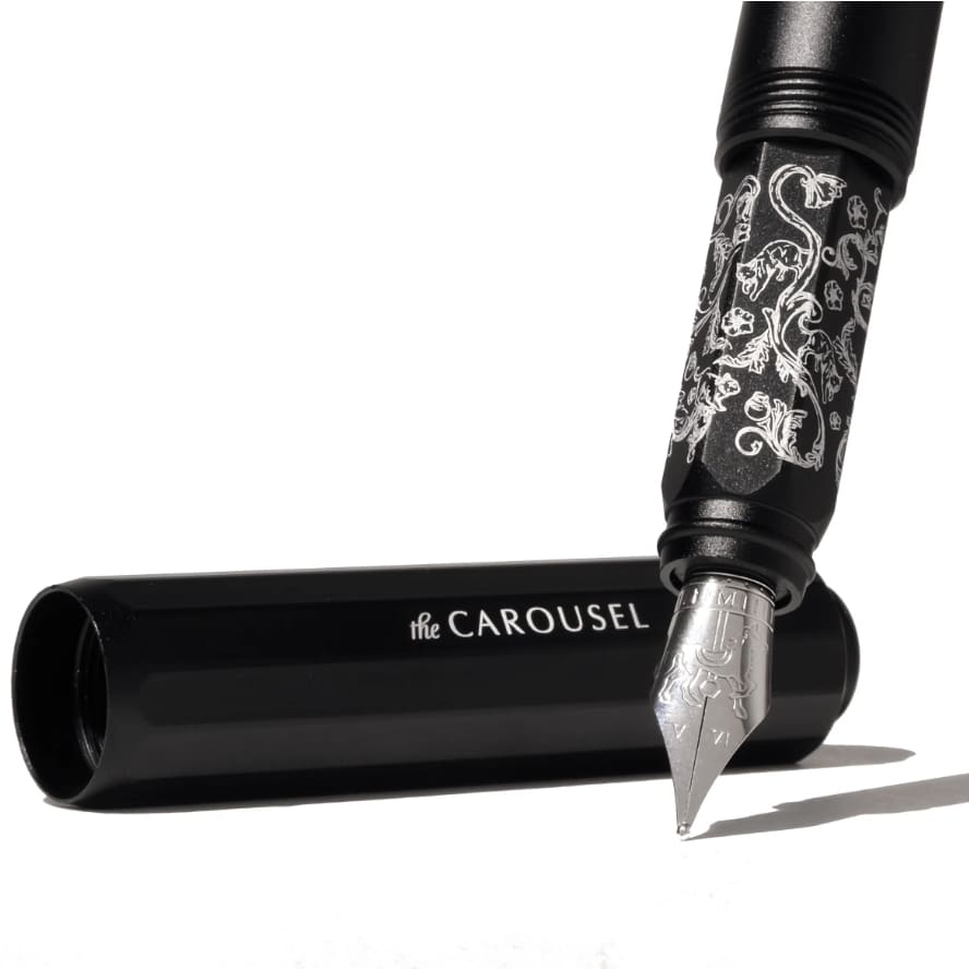 Aluminum Carousel - Bearrington Black - Fine - Fountain Pen