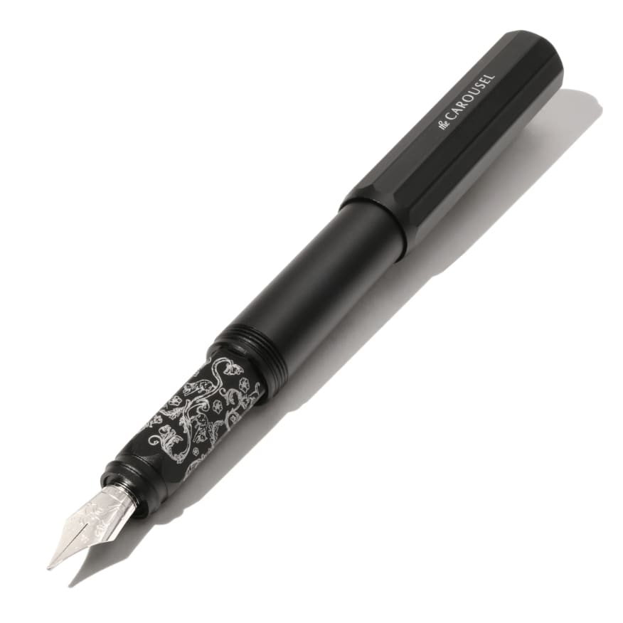 Aluminum Carousel - Bearrington Black - Fine - Fountain Pen