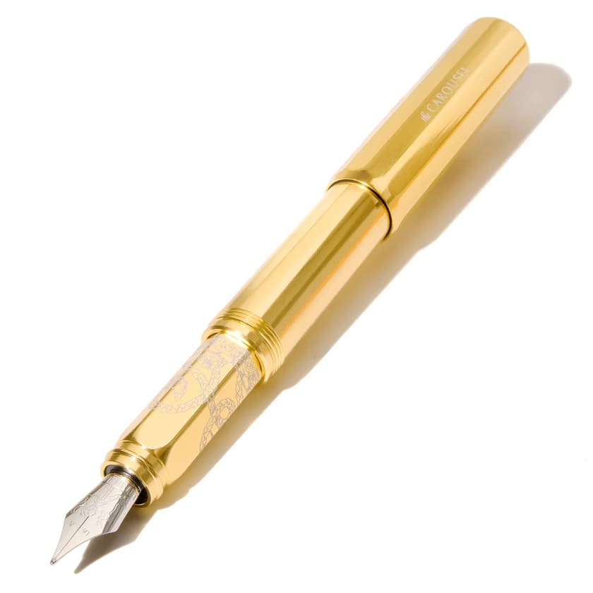 Aluminum Carousel Pen - Fine - Plaited Gold Tress