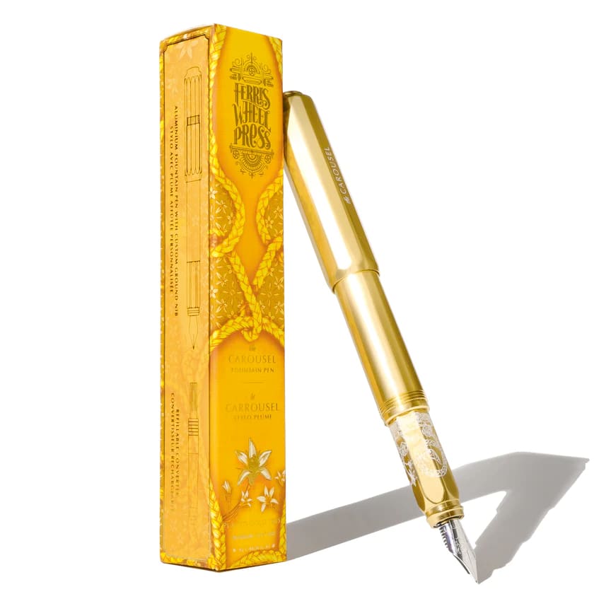 Aluminum Carousel Pen - Medium - Plaited Gold Tress