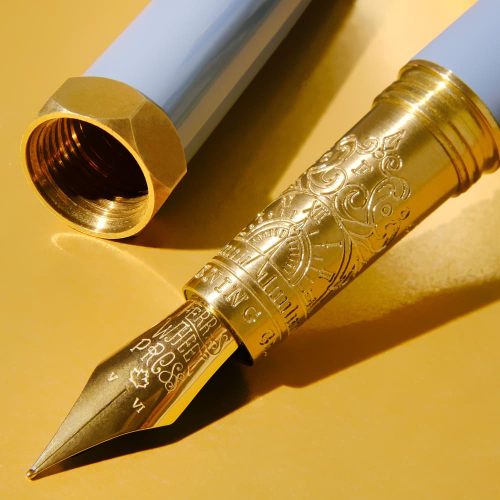 Brush Fountain Pen - GOLD - Fine - Glistening Glass