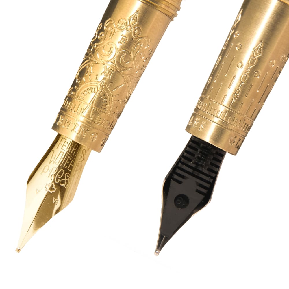 Brush Fountain Pen - GOLD - Fine - Glistening Glass