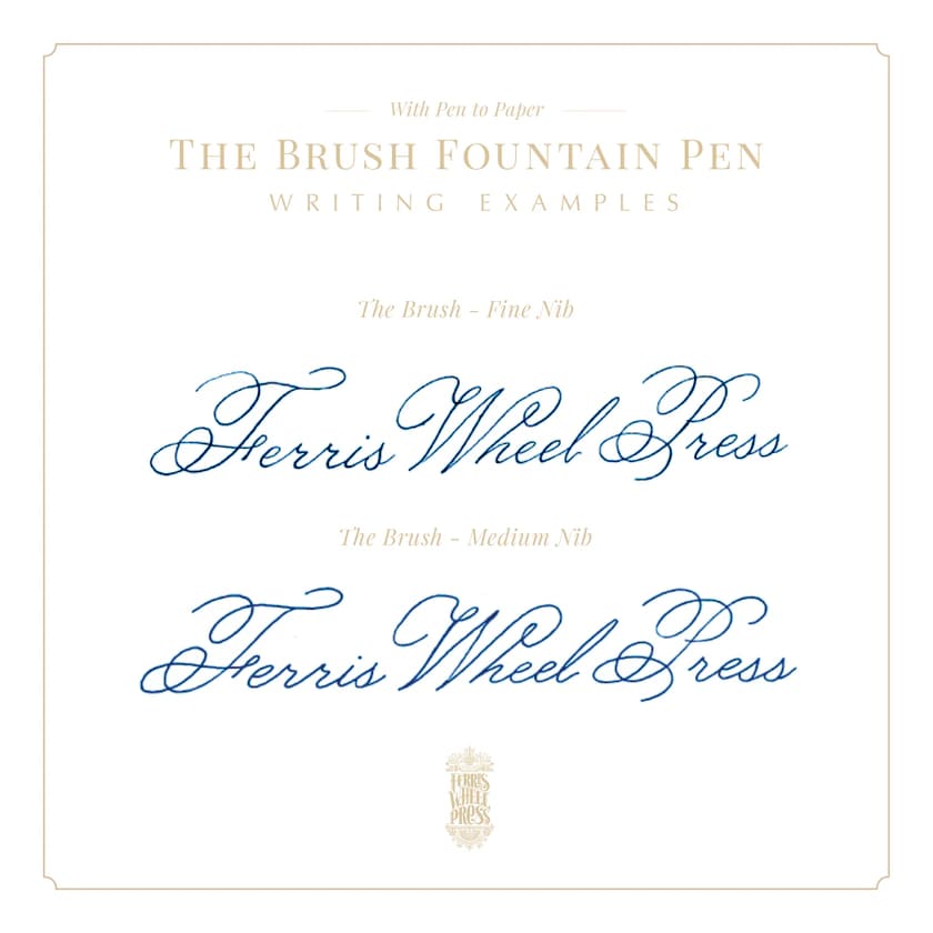 Brush Fountain Pen - GOLD - Medium - Majestic Maple Syrup