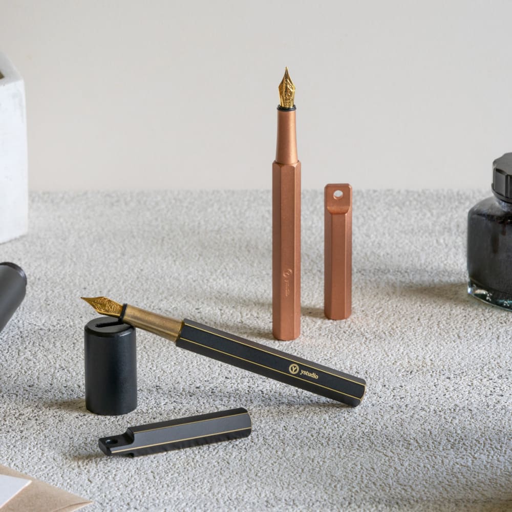 Classic Revolve-Portable Fountain Pen(Copper F) - Fountain