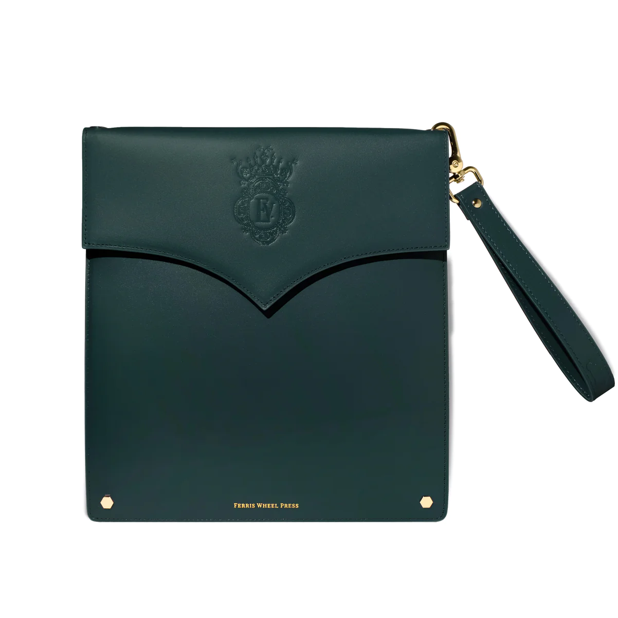 Collection papeterie cuir - Le pendentif Folio A5 / Deep Teal