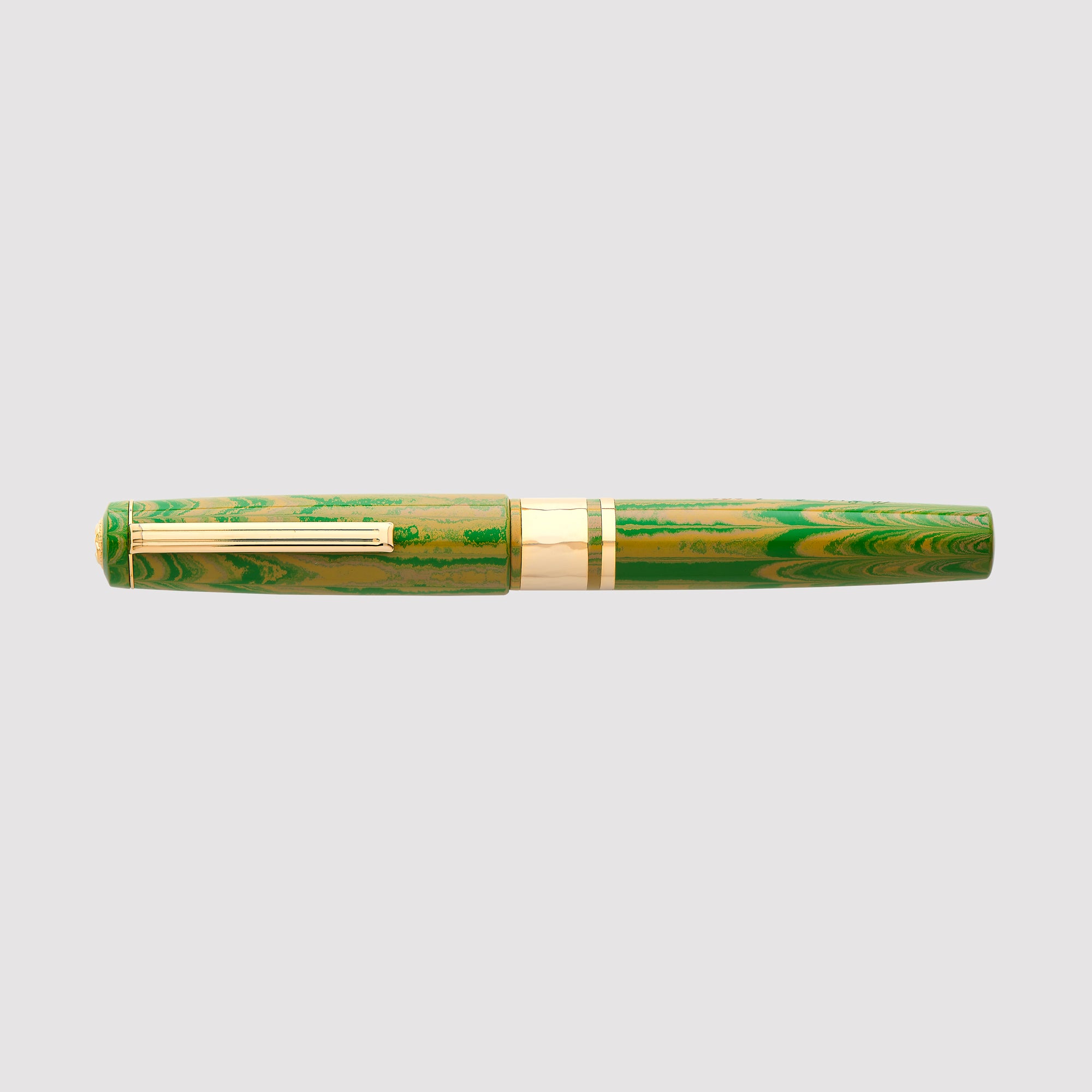 JR Pocket Pen - Model J Lotus Green Ebonite with Gold trim - Custom Scribe Nib