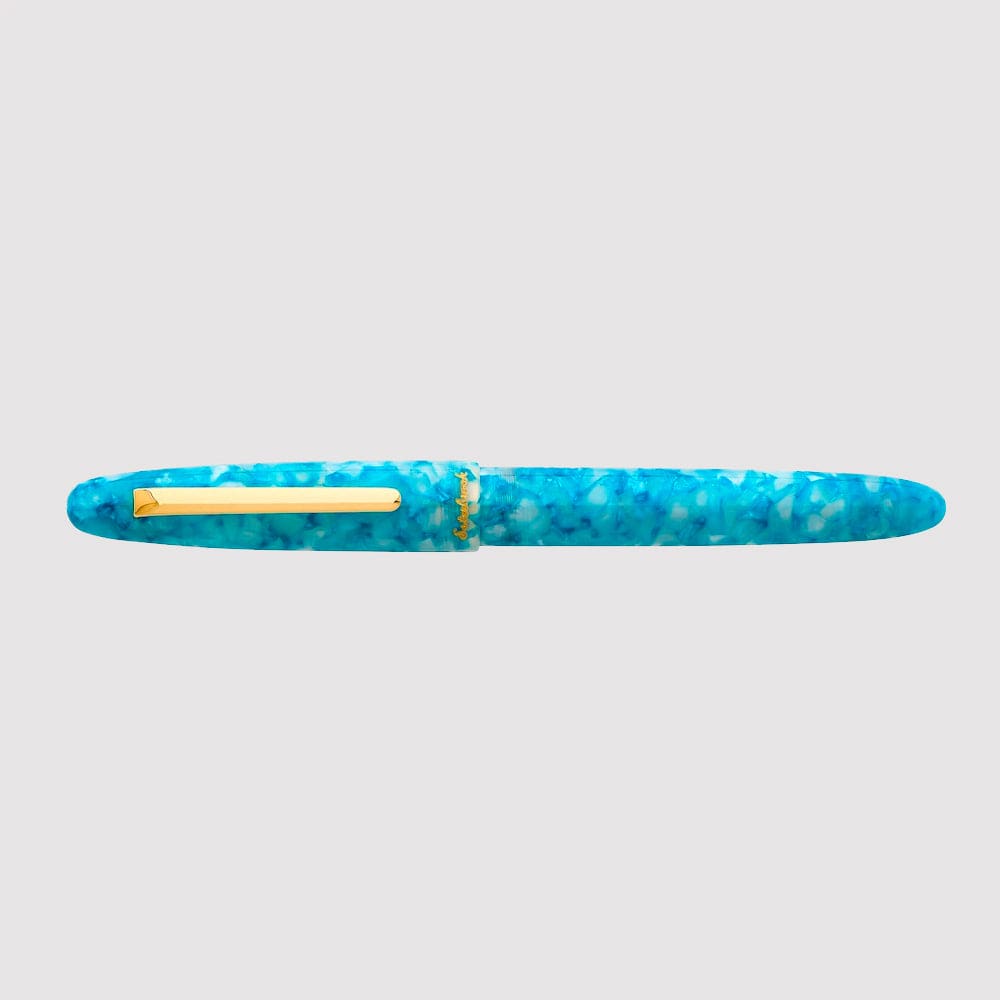 Esterbrook - Estie Regulare Size FP Aqua Gold Trim - Board