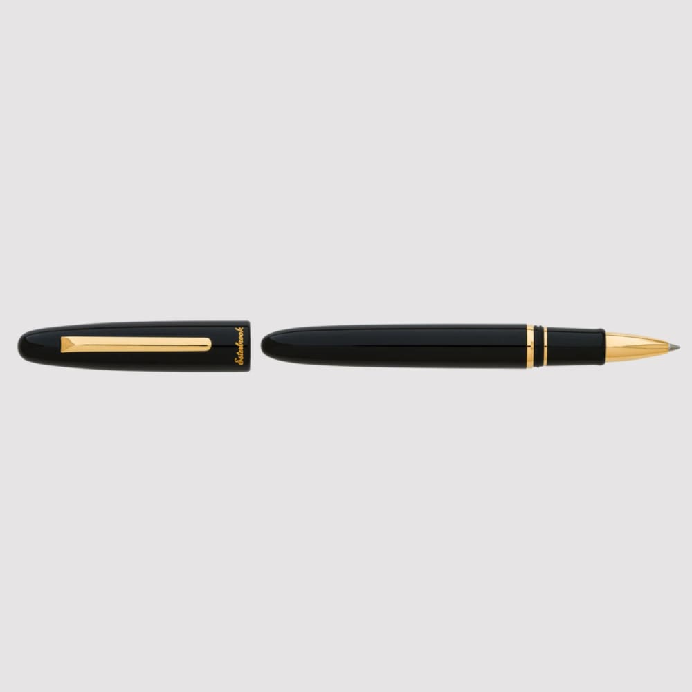 Estie Ebony - Gold Trim Rollerball - Rollerball Pen