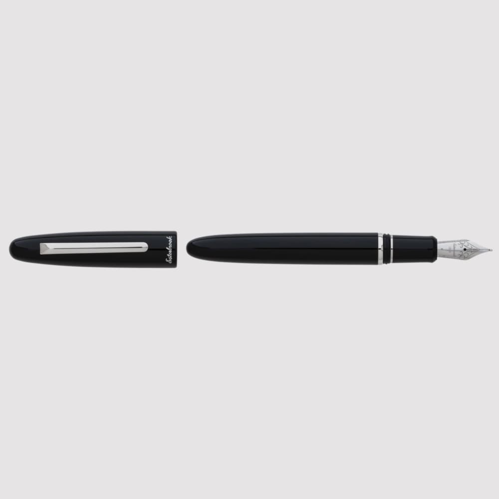 Estie Ebony - Palladium trim fountain pen - Custom Gena