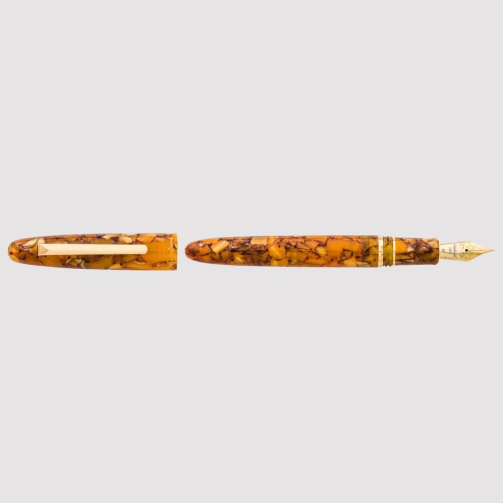 Estie honeycomb - gold trim fountain pen - Custom Gena