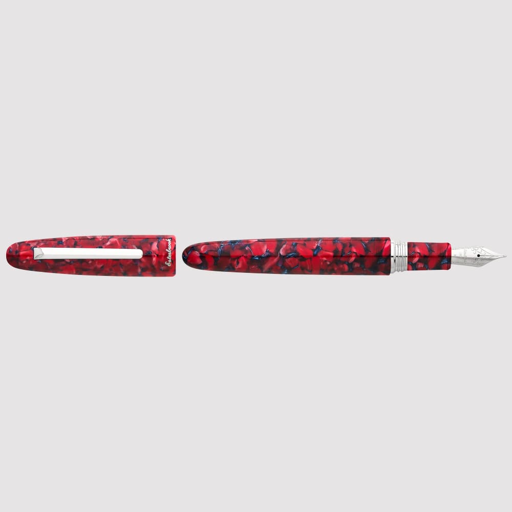 Estie Oversize FP Scarlet Palladium Trim - Fountain Pen