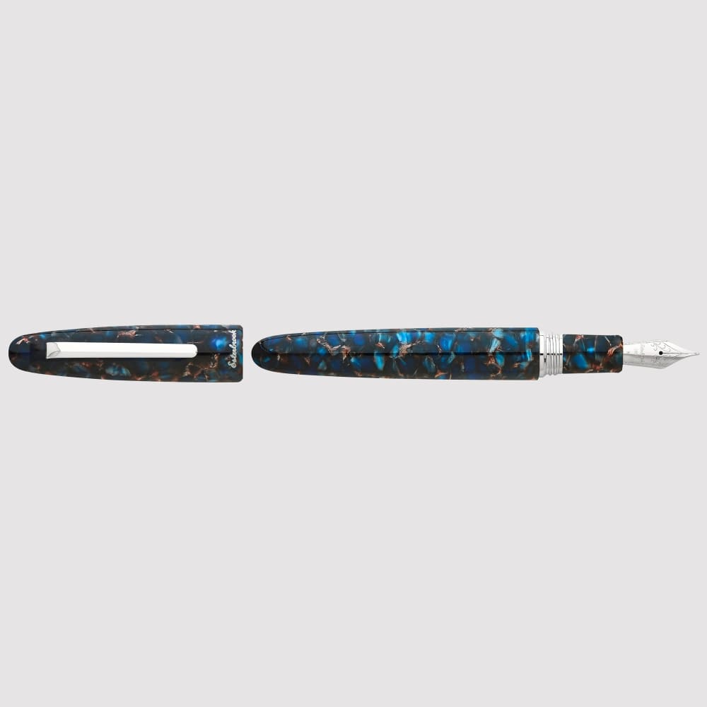 Estie Oversize Nouveau Blue Palladium Trim - Custom Needle