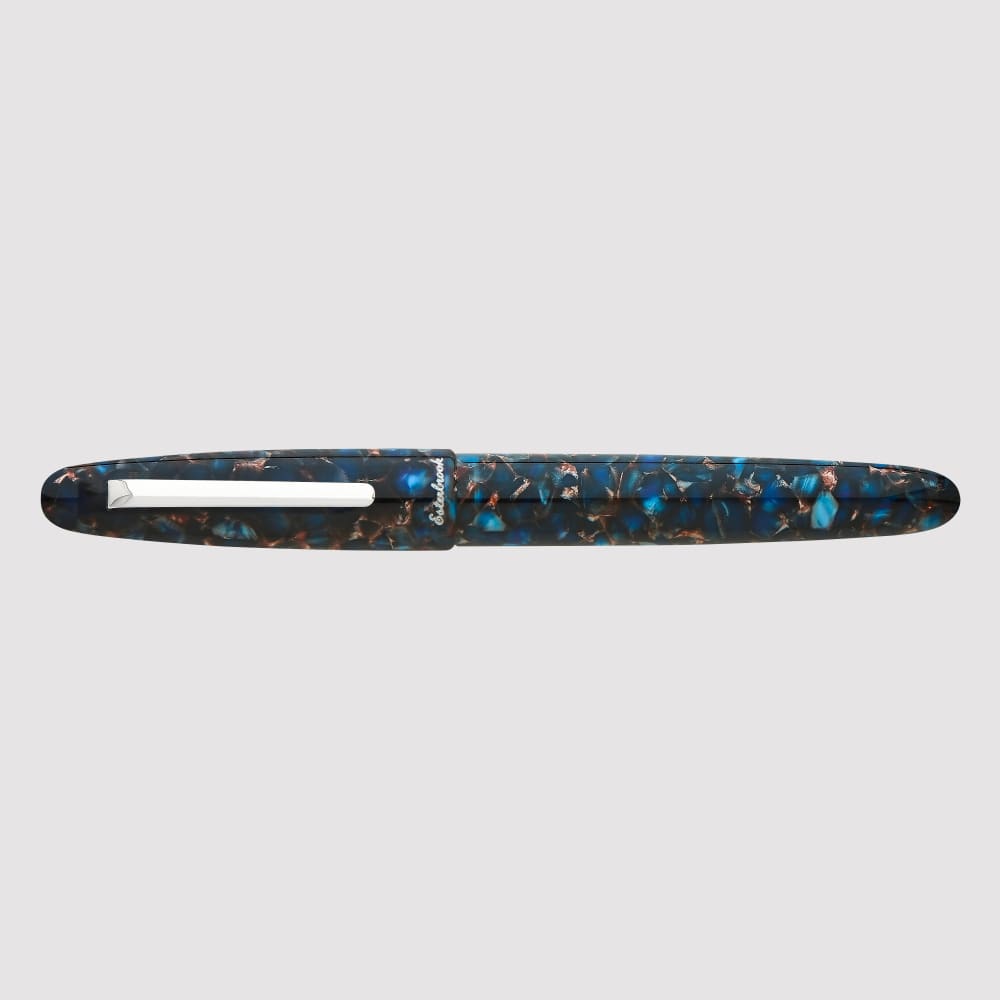 Estie Oversize Nouveau Blue Palladium Trim - Fountain Pen