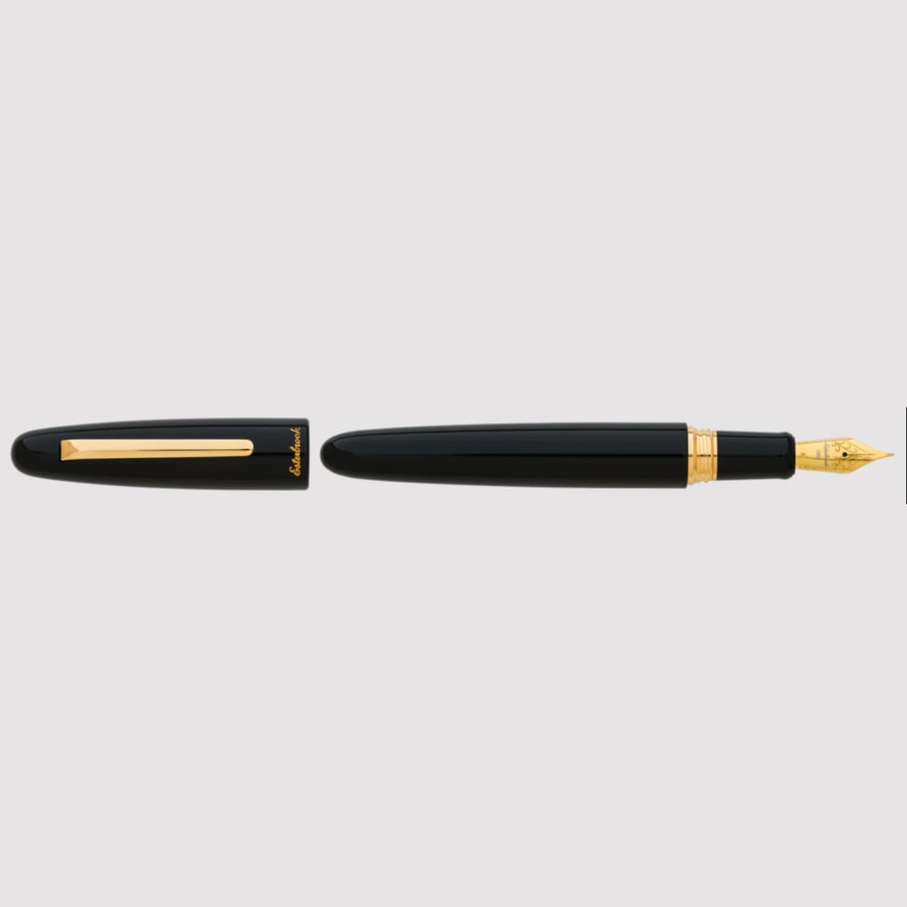 Estie Oversized Ebony / Gold Trim Fountain pen - Fountain