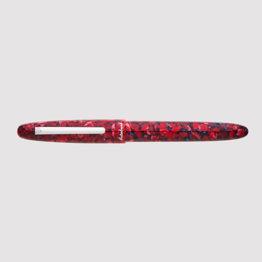 Estie Regular Scarlet Palladium Trim Fountain Pen - Custom