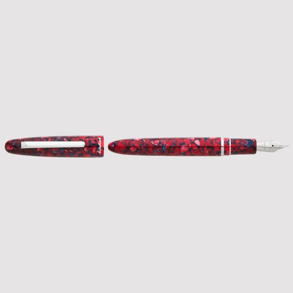 Estie Regular Scarlet Palladium Trim Fountain Pen - Fine