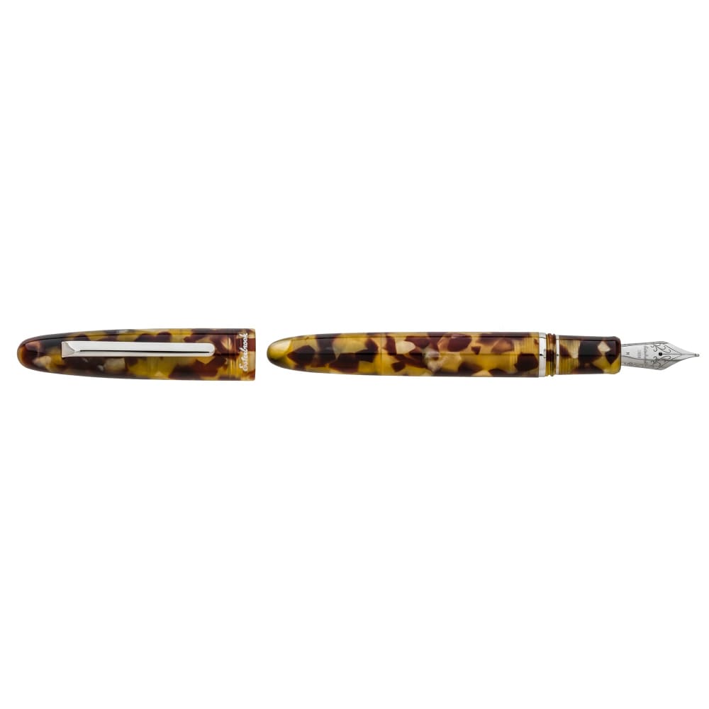 Estie tortoise - palladium trim fountain pen - Broad