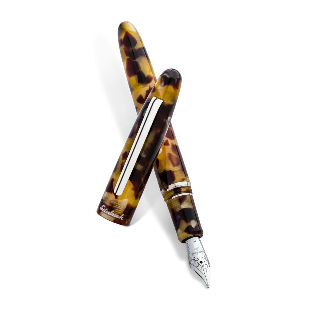 Estie tortoise - palladium trim fountain pen- Custom Gena