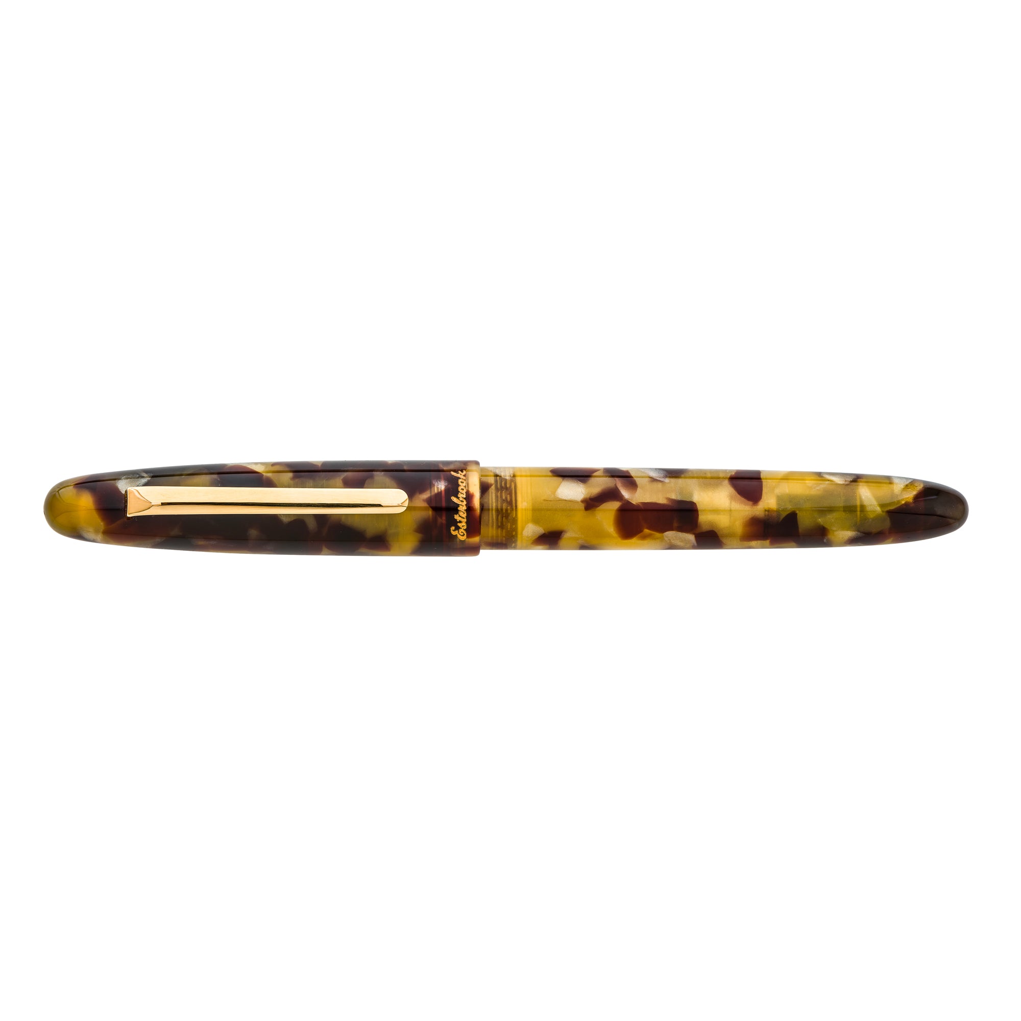 Estie tortoise - Gold Trim fountain pen - Custom Needle Point Nib