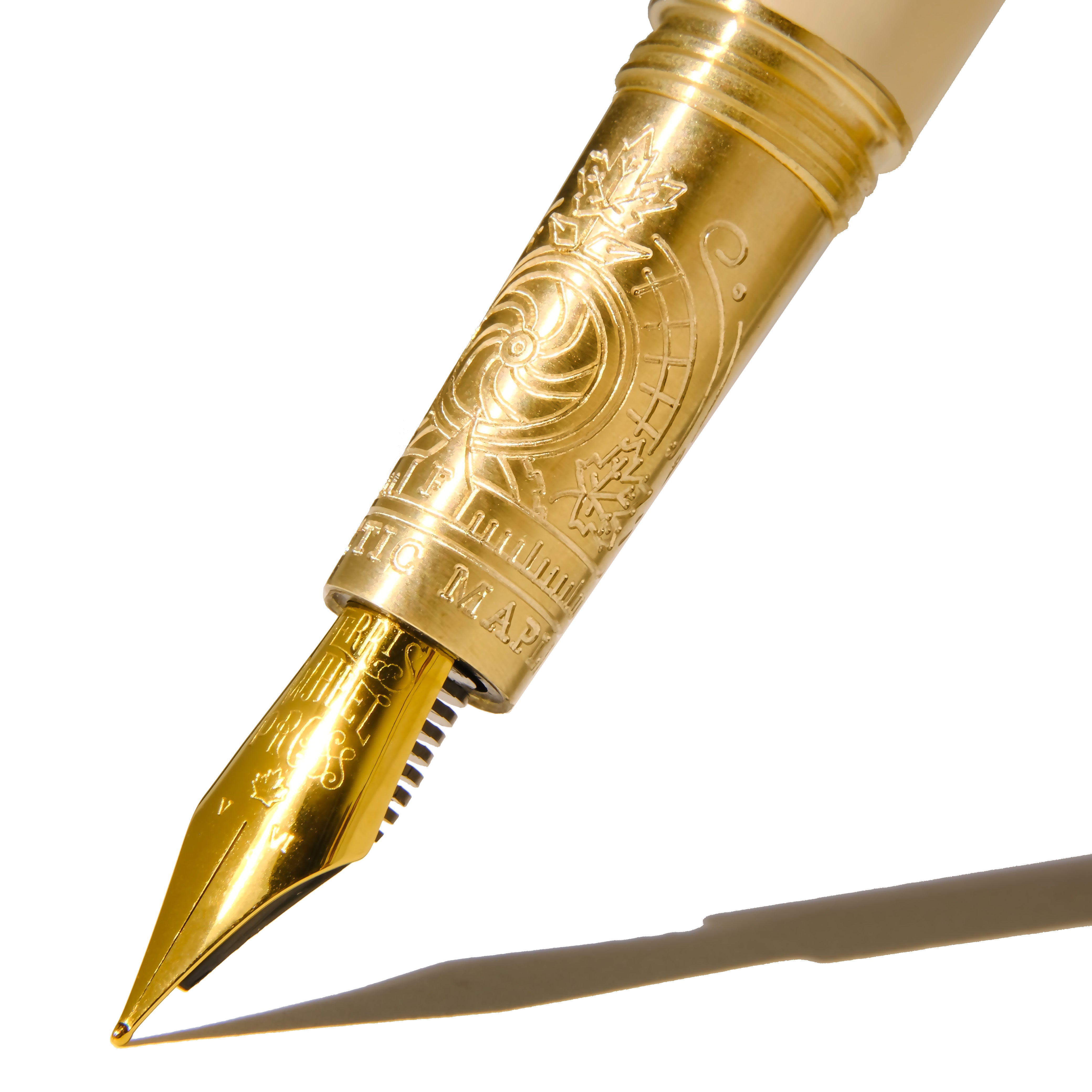 Brush Fountain Pen - GOLD - Fine - Majestic Maple Syrup