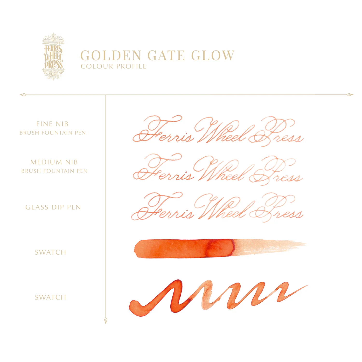 38 ml Füllfederhaltertinte – Golden Gate Glow