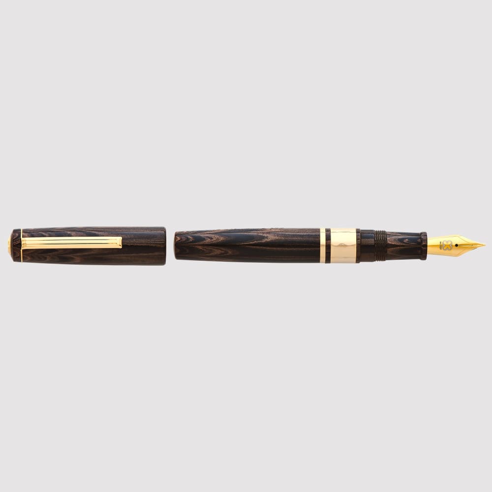 JR Pocket Pen - Model J Antique Rose Ebonite with Gold trim