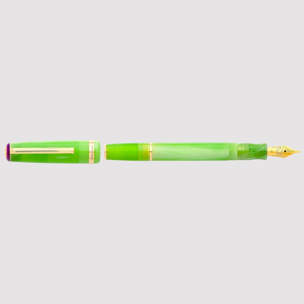 JR Pocket Pen - Paradise - Key Lime Gold Trim - Broad