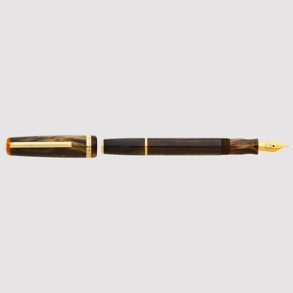 JR pocket Pen - Pumpkin Latte / Gold Trim - Custom Gena Nib