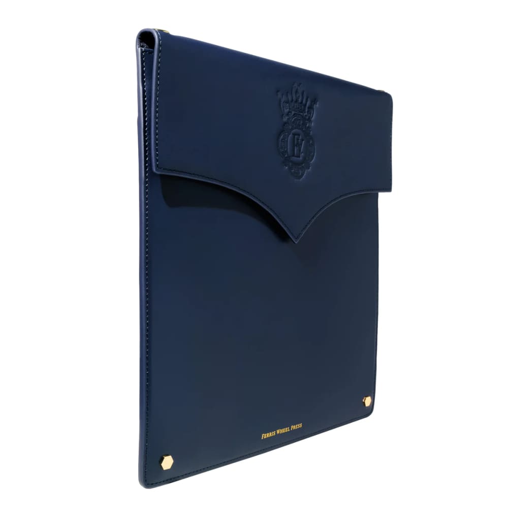 Leather stationary collection - The pendant Folio A5 / Navy