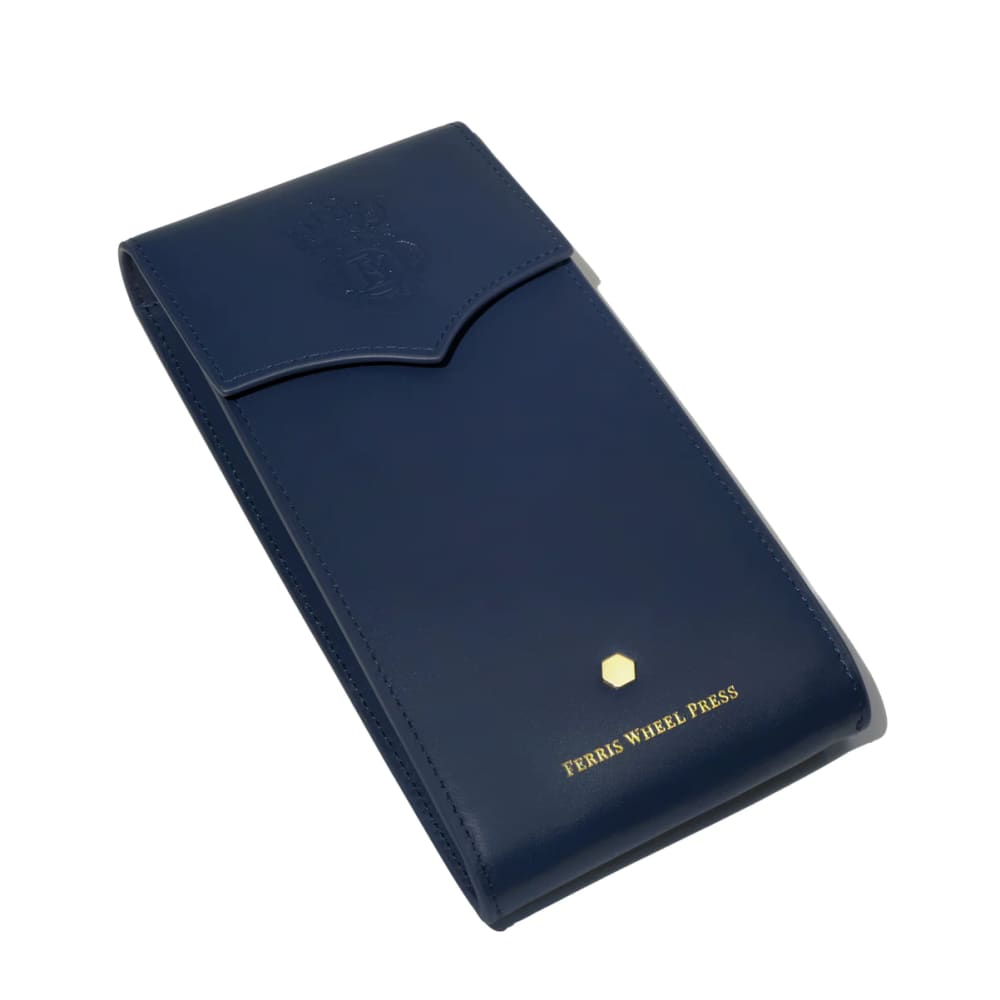 Leather stationary collection - The pendant Purse / Navy