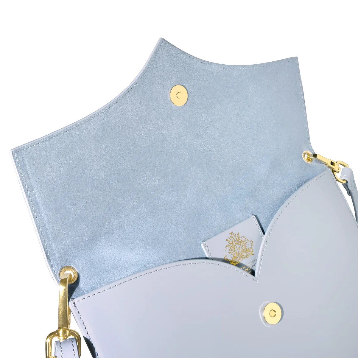 Collection papeterie cuir - Le pendentif Folio A5 / Bleu clair