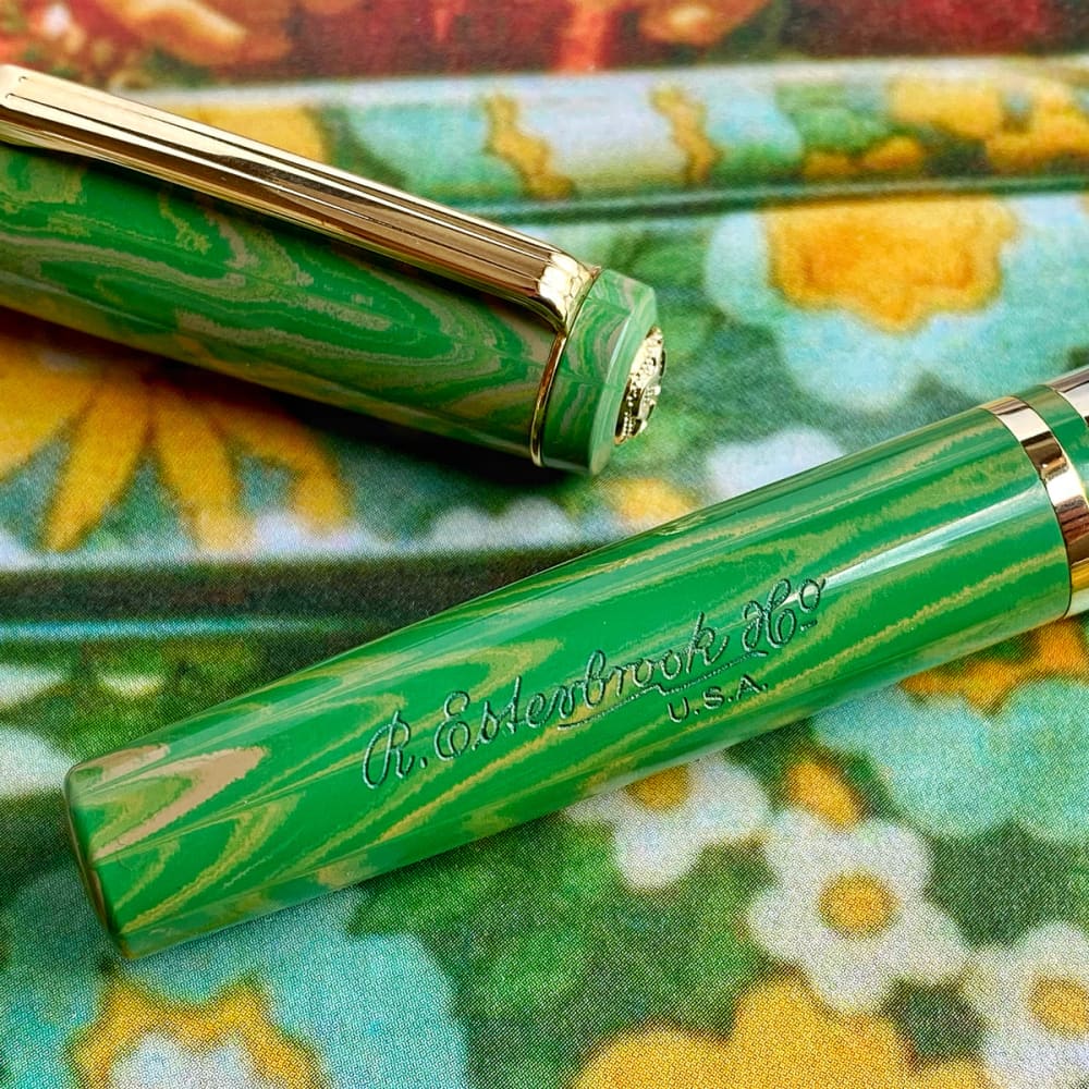 Model J Lotus Green Ebonite with Gold trim - Fountain Pen