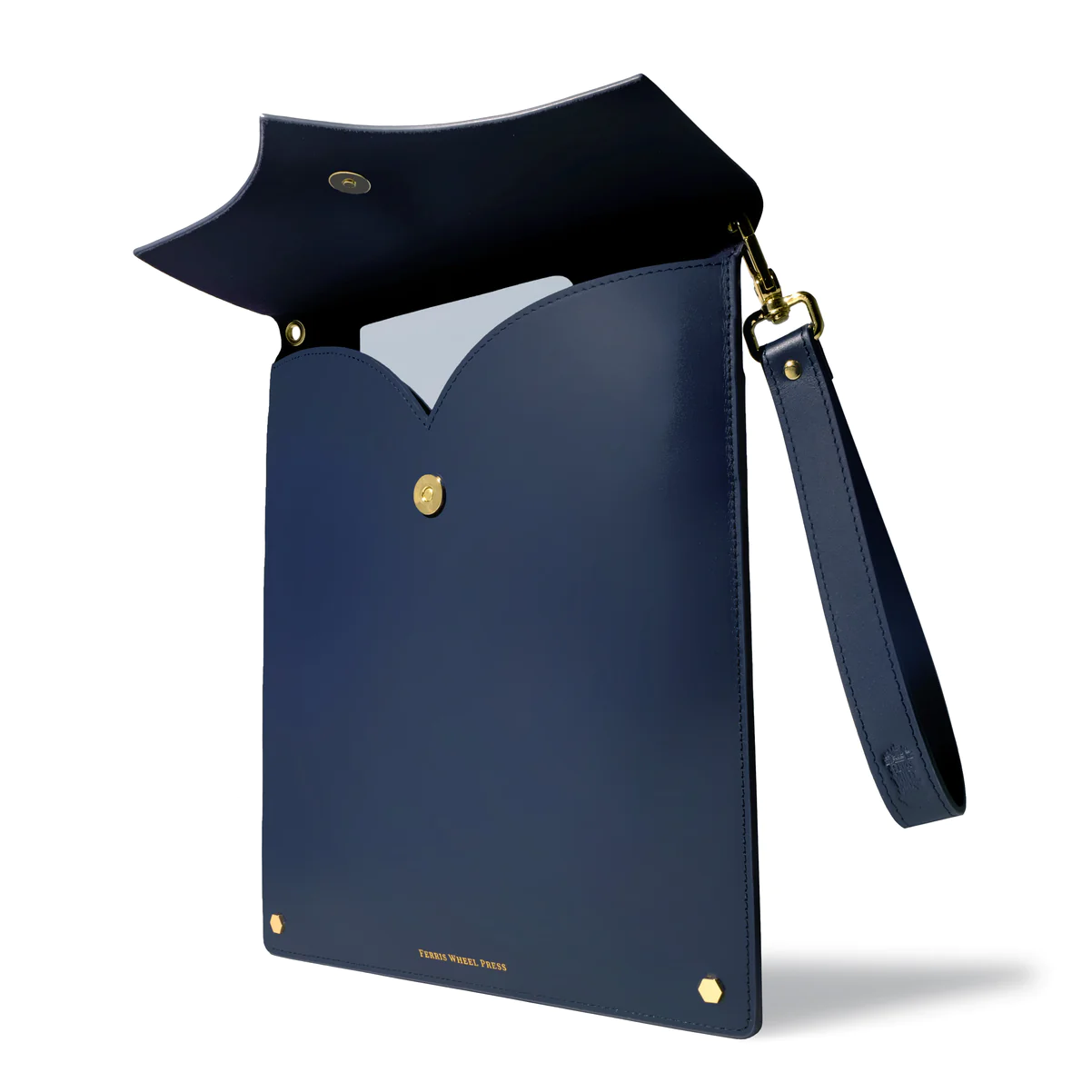 Leather stationary collection - The pendant Folio A5 / Navy