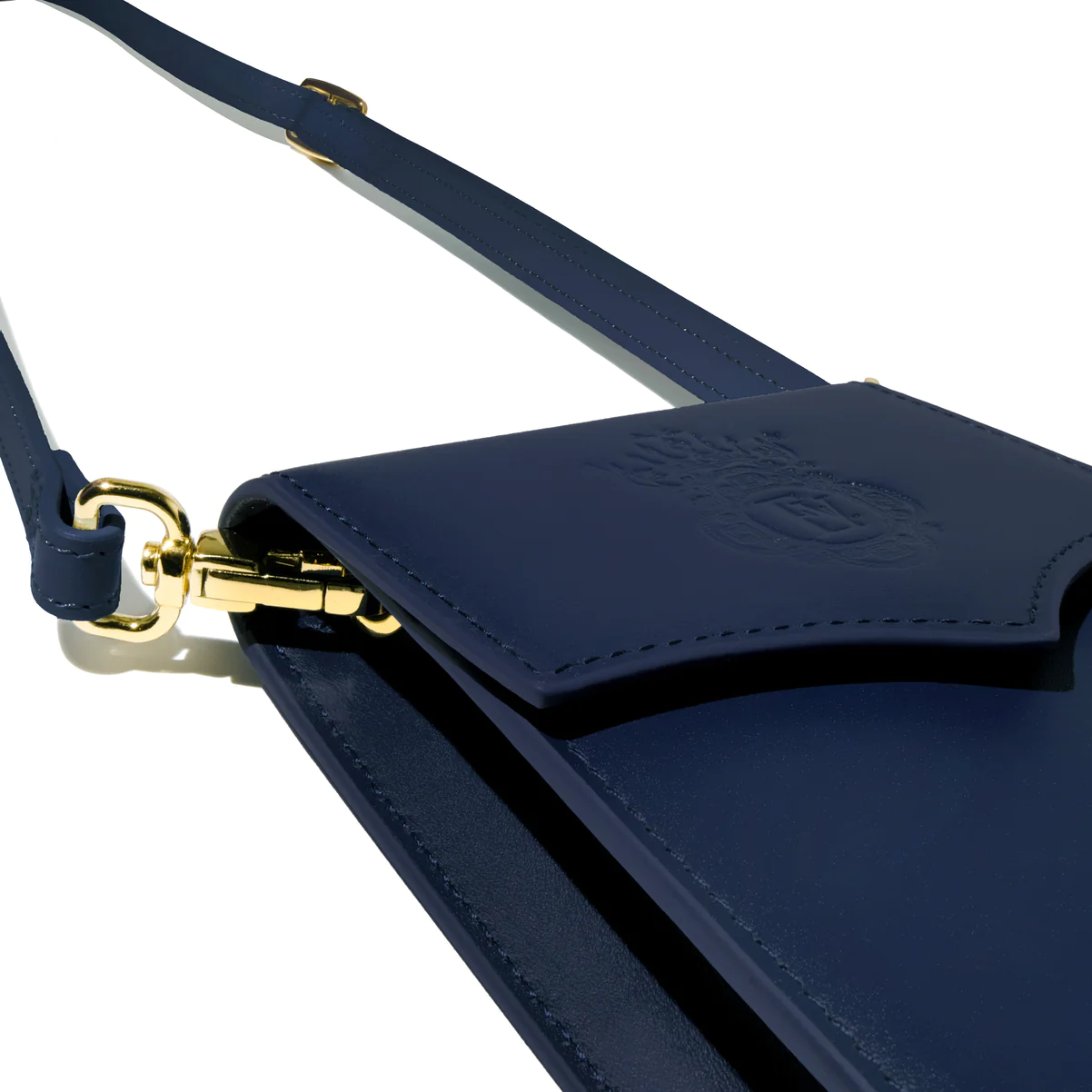 Leather stationary collection - The pendant Purse / Navy