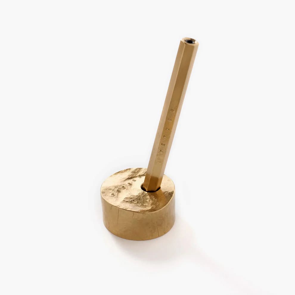 Pen stand Round Brass - Ballpointpen