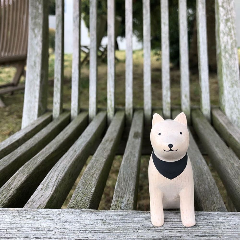 Pole pole wooden animal Akita dog - Wooden Animal