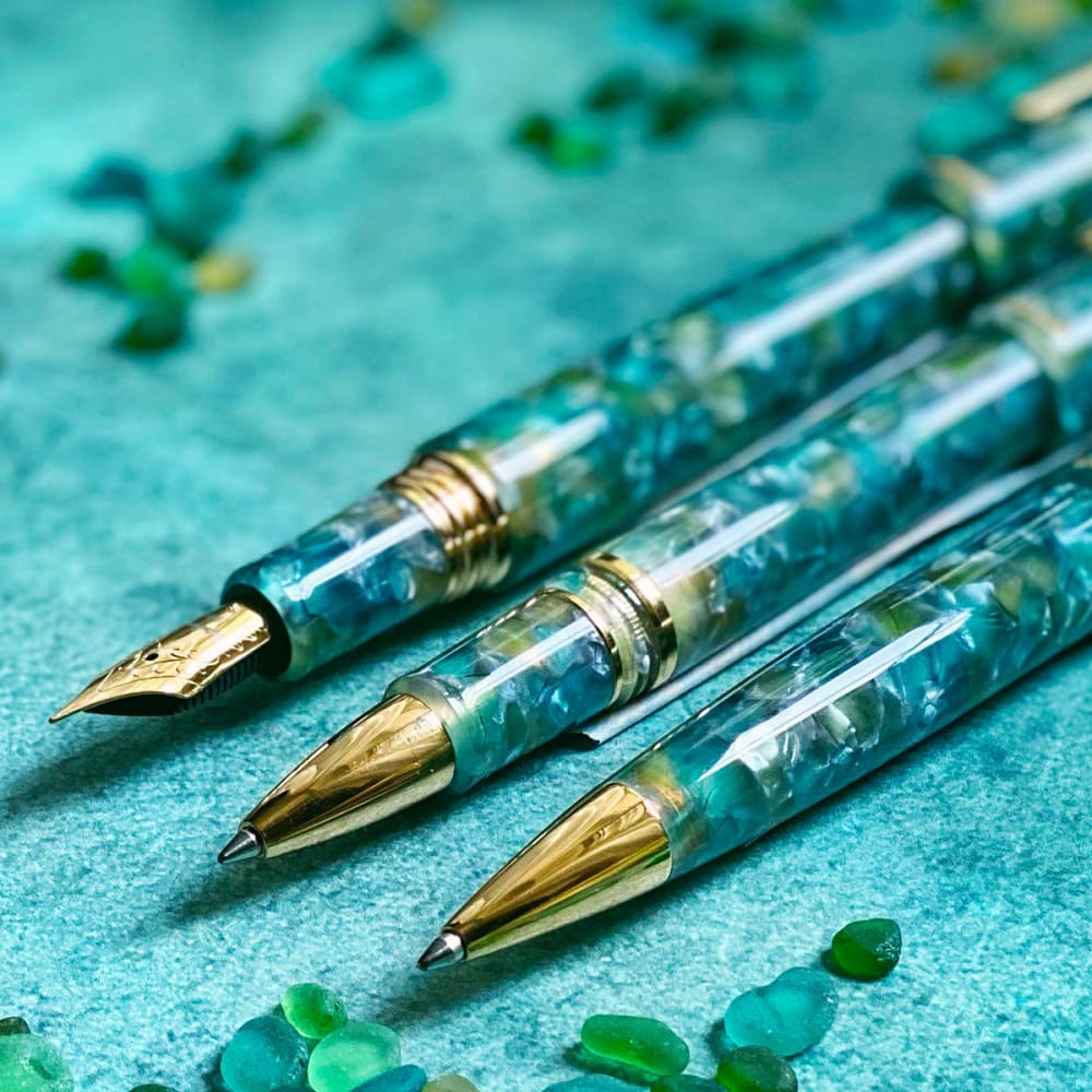 Sea Glass Collection Oversize FP Gold Trim - Fountain Pen