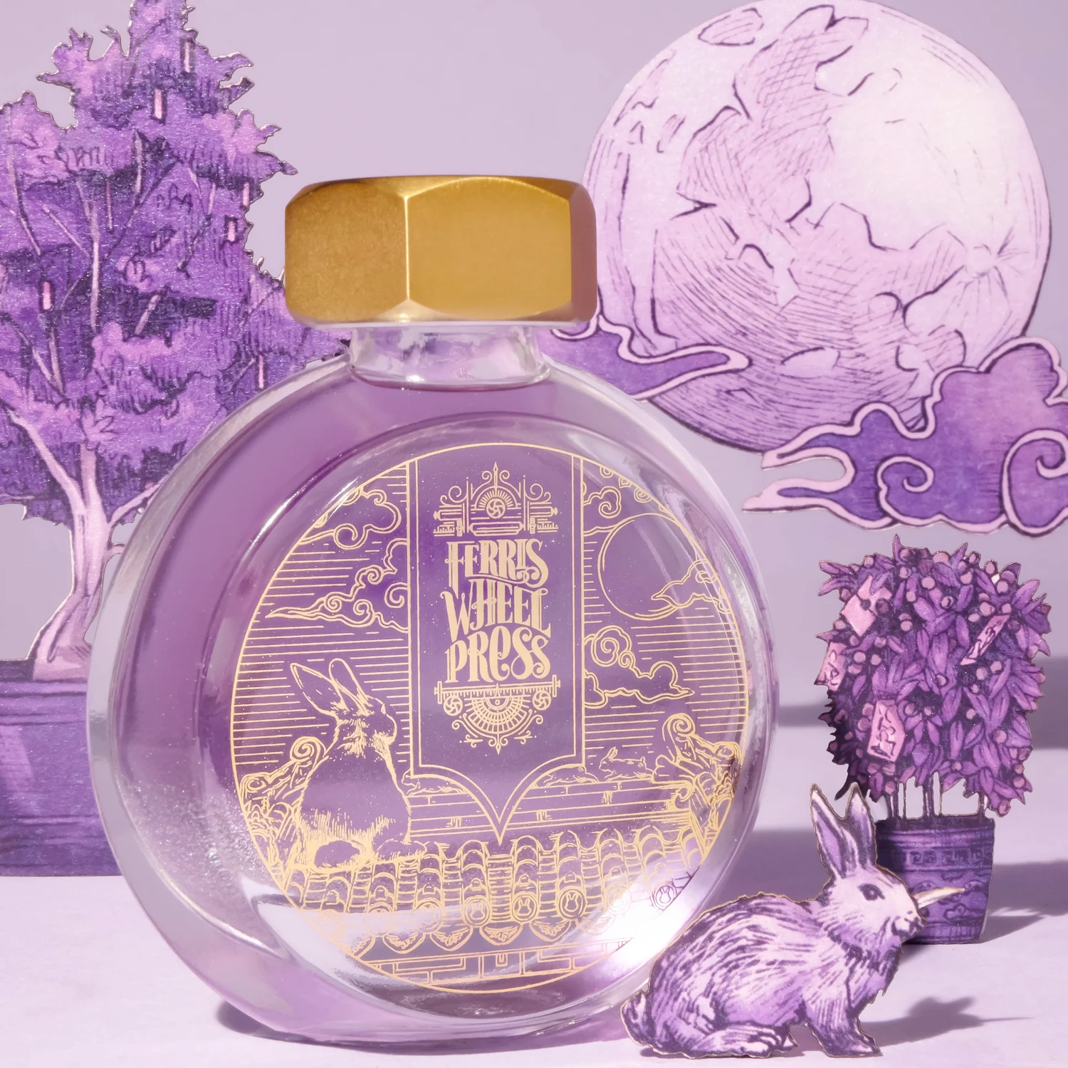 38 ml Füllfederhaltertinte – Purple Jade Rabbit – Curious Collaboration Series