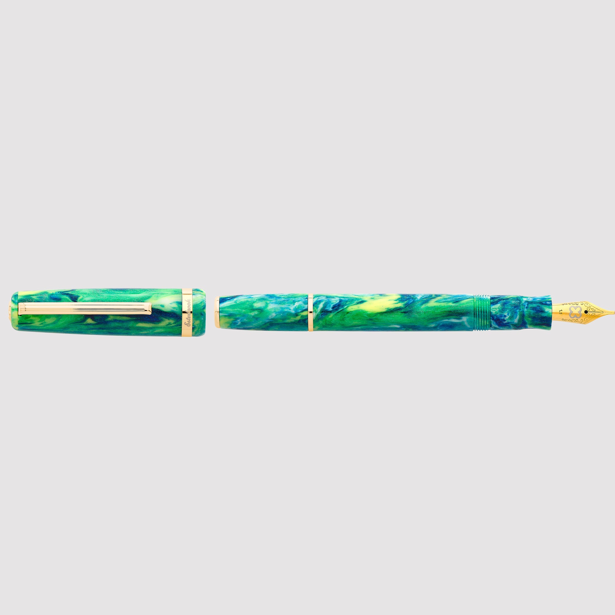 JR Pocket Pen - DiamondCast - Beleza Gold Trim - Custom Scribe Nib